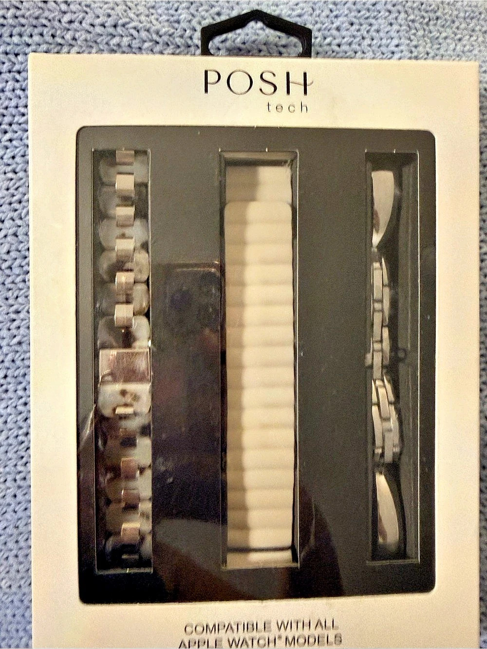 POSH tech White & Silver Apple Watch Bands 3Pack